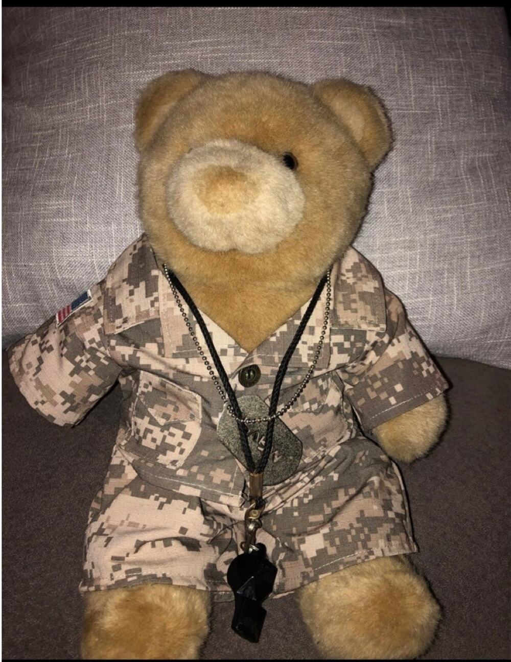 17" Build a Bear Teddy Bear Military Camo Army Digital Camouflage Uniform